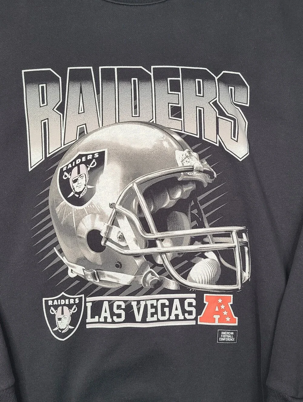NFL Team Apparel Las Vegas Raiders Retro Style Crewneck Sweatshirt Mens XL